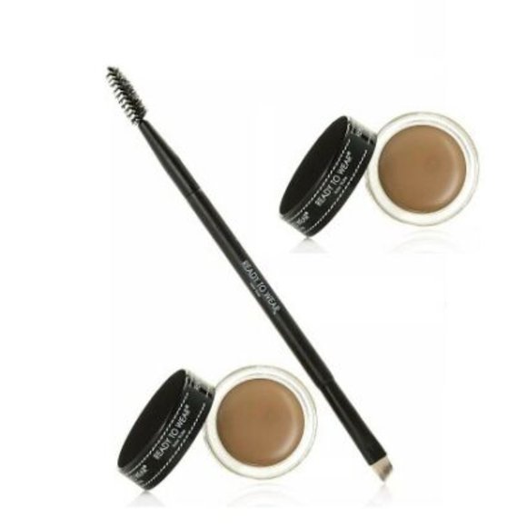 2 Pc Ready to Wear Brow Pomades & Double-Ended Brush Set - Picture 1 of 2